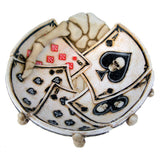 Dead Man's Hand Poker Skull Ashtray 4.75 Inch Width