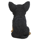 Adorable Seated Chihuahua Puppy Collectible Figurine Amazing Dog Likeness Hand Painted Resin 6.5 inch Figurine Great for Dog Lovers Tabletop Decor