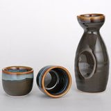JAPAN COLLECTION Sake Set with Tokkuri Bottle and Two Sake Ochoko Cups Set