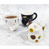 JAPAN COLLECTION Genki Cat Calico Tayo Topsy Turvy Double Walled Espresso 5 oz Drinking Cup Beverages Dining Tableware