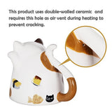 JAPAN COLLECTION Genki Cat Calico Tayo Topsy Turvy Double Walled Espresso 5 oz Drinking Cup Beverages Dining Tableware