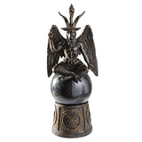 PACIFIC GIFTWARE Baphomet Black Glitter Storm Ball Statue