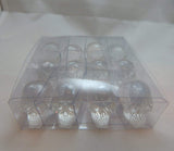 PACIFIC GIFTWARE 12 pcs Clear Crystal Like Mini Skulls Figurines Busts