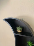 BOTEGA EXCLUSIVE Crescent Moon Shape Black Wall Mounted Shelf