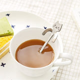 JAPAN COLLECTION Silver 4.5 inches Long Handle Mixing Stirring Tea Spoon