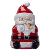 PACIFIC GIFTWARE Xmas Christmas Santa Ceramic Cookie Jar