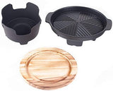 JAPAN COLLECTION 7 Inch Diameter Yakiniku Grill with Wooden Trivet and Burner Stove