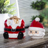 PACIFIC GIFTWARE Xmas Christmas Santa Ceramic Cookie Jar