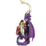 PACIFIC GIFTWARE Ruth Thompson Fantasy Dragon Christmas Tree Hanging Ornaments Holiday Festive Decoration