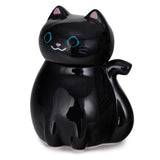 JAPAN COLLECTION Genki Cat Black Sora Soy Sauce Oil Vinegar Ceramic Dispenser With Lid Bottle Jar Seasoning Dispenser Kitchen Storage Tools