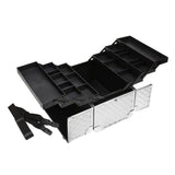 Makeup Train Case 13.5" Aluminum Professional Cosmetic Organizer Box with Adjustable Dividers (Silver)