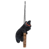 PACIFIC GIFTWARE Happy Halloween 3D Black Kitten Cat Figurine Welcome Sign Door Wall Plaque