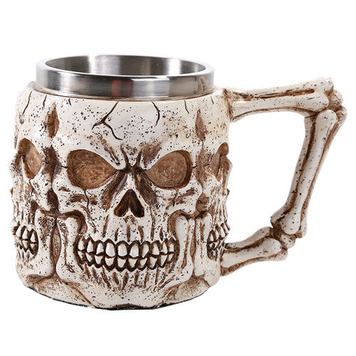 Ossuary Skull Beer Stein Tankard Skulls Gothic Decor Gift 13oz