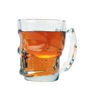 Novelty Glass Skull Face Drinking Mug 13oz Beer Juice Water Drinking Glasses