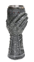 Medieval Knight Celtic Cross Gauntlet Style Wine Goblet 9" H