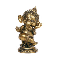Ganesha The Hindu Elephant Deity Dancing Playing Instrument Ganesh Figurine Sculpture 6 Inch H