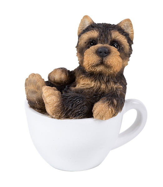 Yorkie Puppy Adorable Mini Teacup Pet Pals Puppy Collectible Figurine 3.25 Inches