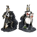 Medieval Time Religious War Crusader Knights Battle of Hattin Decorative Bookends Set