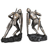 Medieval Time War Knights in Battle Decorative Bookends Set