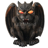 Guardian Vampire Winged Red Eye Standing Gargoyle Candle Holder Statue Figurine Gothic Myth Fantasy Sculpture Decor