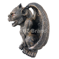 Guardian Vampire Winged Red Eye Standing Gargoyle Candle Holder Statue Figurine Gothic Myth Fantasy Sculpture Decor