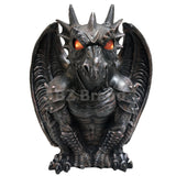 Guardian Winged Red Eye Standing Dragon Gargoyle Candle Holder Statue Figurine Gothic Myth Fantasy Sculpture Decor