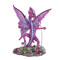 Dancing Winged Dragon with Butterfly Home Tabletop Decorative Resin Figurine