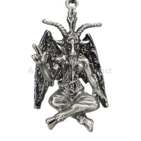 Baphomet Figurine Satanic Pagan Demon Occult Goat of Mendes Statue Necklace