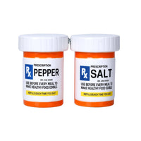 RX Pharmacy Presciption Bottles Ceramic Magnetic Salt and Pepper Shaker Set