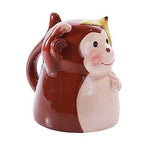 Topsy Turvy Coffee Mug Adorable Mug Upside Down Tea Home Office Decor (Monkey)