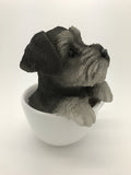 Adorable Teacup Pet Pals Schnauzer Puppy Collectible Figurine 5.75 Inches