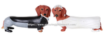 Adorable Wedding Couple Bride and Groom Doxie Dachshund Figurine Cake Topper
