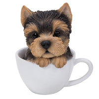 Adorable Teacup Pet Pals Yorkie Puppy Collectible Figurine 5.75 Inches