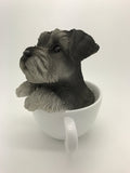 Adorable Teacup Pet Pals Schnauzer Puppy Collectible Figurine 5.75 Inches