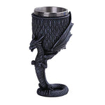 Winged Dragon Stand Goblet Resin Figurine Statue