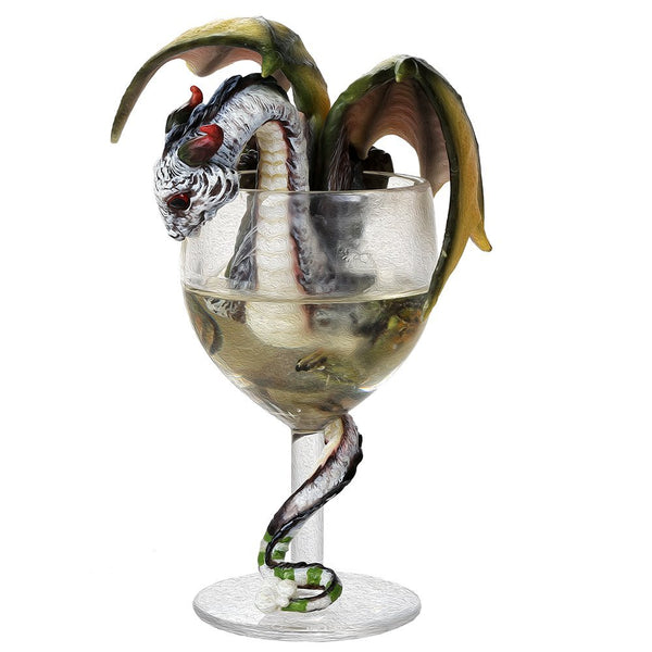 Fantasy White Wine Dragon Collectible Figurine Drinks & Dragons Collection by Stanley Morrison 7.25"H