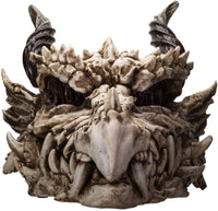 Amazing GiftImpact 27" Length Giant Dragon Fossil Skull Head Horns Statue Figurine Garden Home Decor