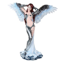 Steampunk Cyborg Angel Mechanical Wings Collectible Figurine 20 Inch Tall