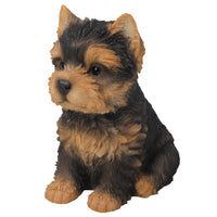 Adorable Seated Yorkshire Terrier Puppy Yorkie Collectible Figurine Amazing Dog Likeness Hand Painted Resin 6.5 inch Figurine Great for Dog Lovers Tabletop Decor