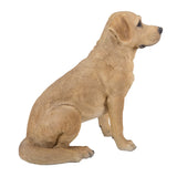 Realistic Life Size Sitting Labrador Retriever Statue Amazing Detail Glass Eyes Hand Painted Resin 22 inch Figurine Home Decor Amazing Likeness