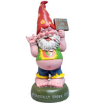 Hippie Gnome Pot Smoking "Keep On Grass" Garden Gnome Statue 10H