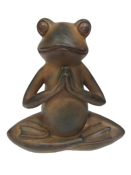 The Inner Peace of A Frog Yoga Toad In Meditation Figurine Collectible Sculpture Garden Decor 11 inch Tall