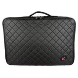 Kiota Makeup Bag 3 Layers Portable Cosmetic Travel Case With Brush Holder And Adjustable Dividers