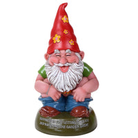 New Hippie Gnome Defecating "Organically Home Grown" Garden Squatter Gnome Statue 4H …