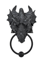 Horned Dragon Head Door Knocker Home Decor Figurine