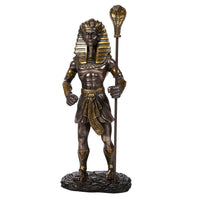 Ancient Egyptian Collectible King Tut With the King Cobra Scepter Collectible Figurine 12 Inch Tall