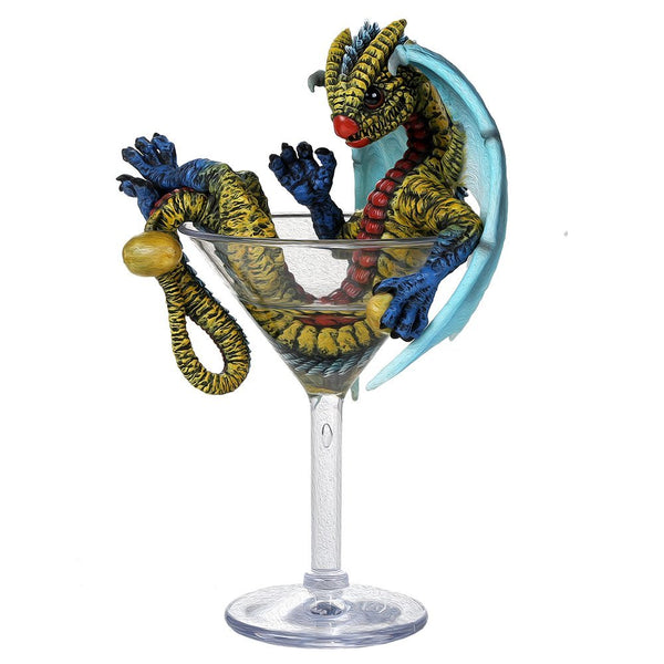 Fantasy Martini Dragon Collectible Figurine Drinks & Dragons Collection by Stanley Morrison 8.5"H