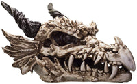 Amazing GiftImpact 27" Length Giant Dragon Fossil Skull Head Horns Statue Figurine Garden Home Decor