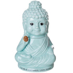 Meditation Buddha Happiness Inside Ceramic Cookie Jar Functional Kitchen Decor 8 Inch Tall