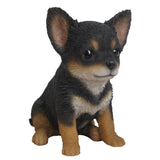 Adorable Seated Chihuahua Puppy Collectible Figurine Amazing Dog Likeness Hand Painted Resin 6.5 inch Figurine Great for Dog Lovers Tabletop Decor